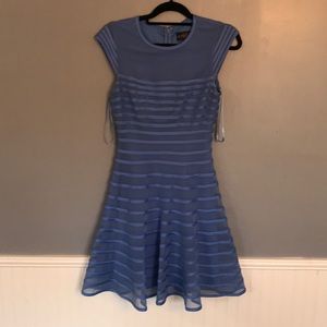 Beautiful Betsy & Adam blue striped dress